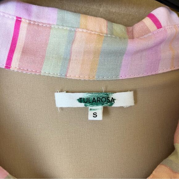 Tularosa Rainbow Stripe Tie Waist Romper - Picture 7 of 7